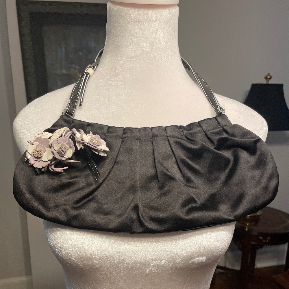 Prada Silk & Leather Bag 12"X5"